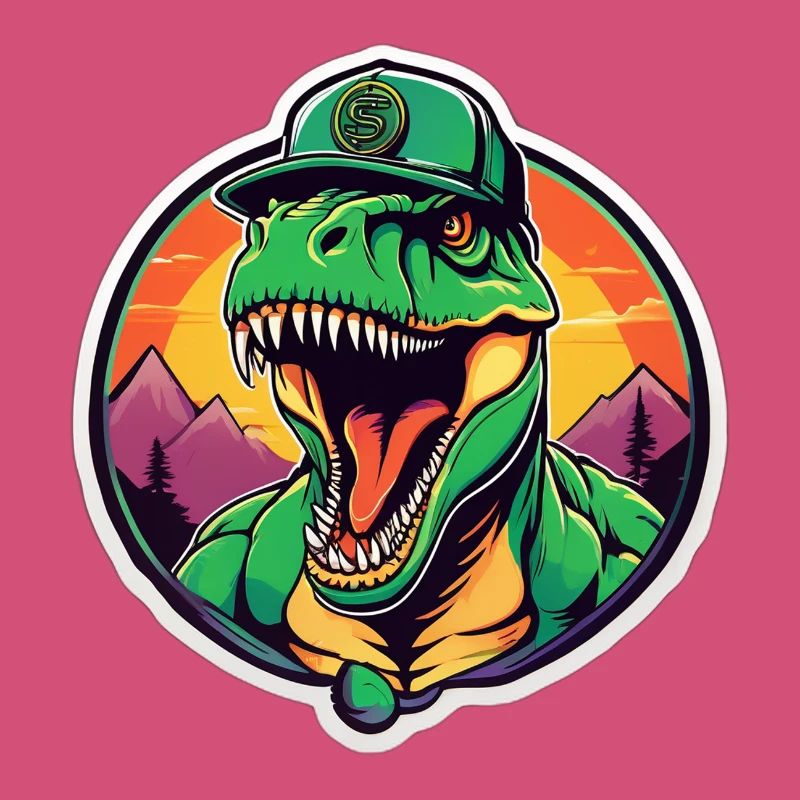 T-Rex Retro Sunset Cap
