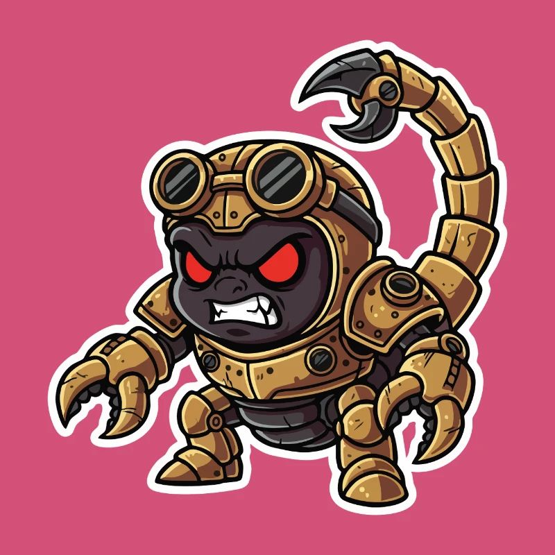 Scorpion Bionic Steampunk Warrior Brass Rivets