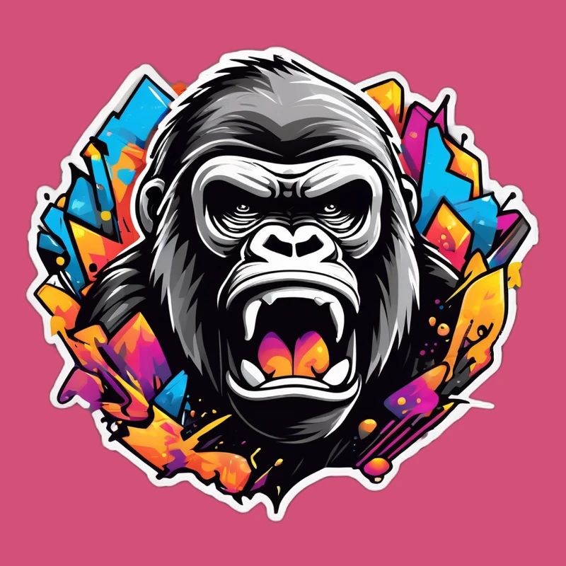 Gorille Graffiti Éclatant