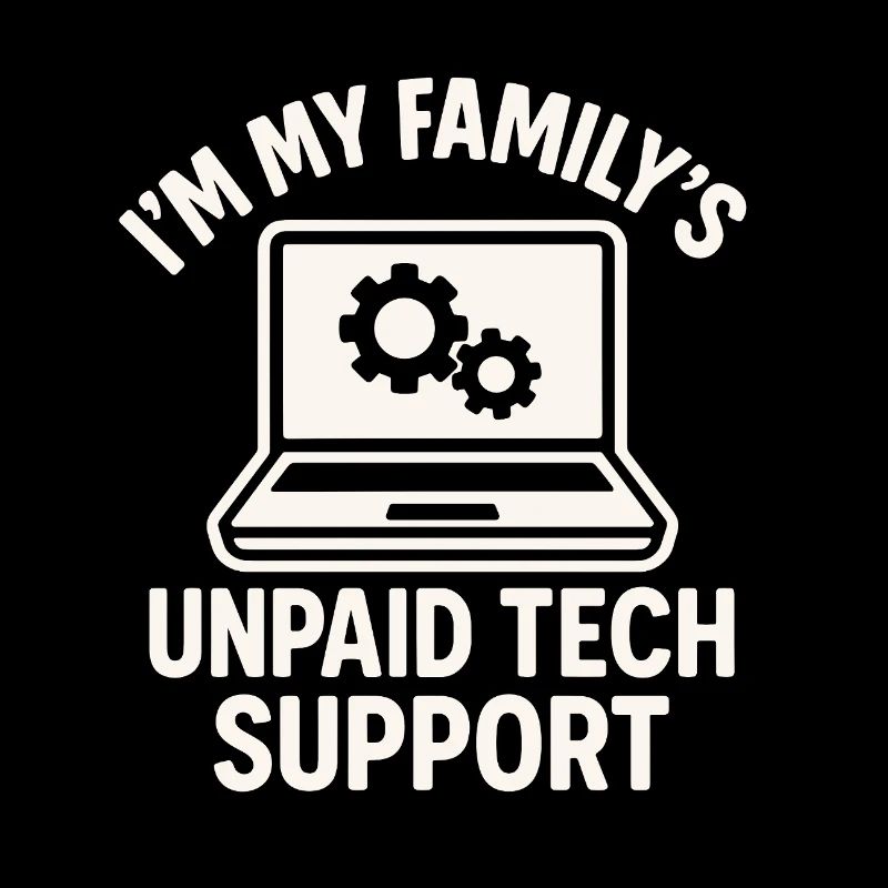 Blague familiale sur le support technique non rémunéré