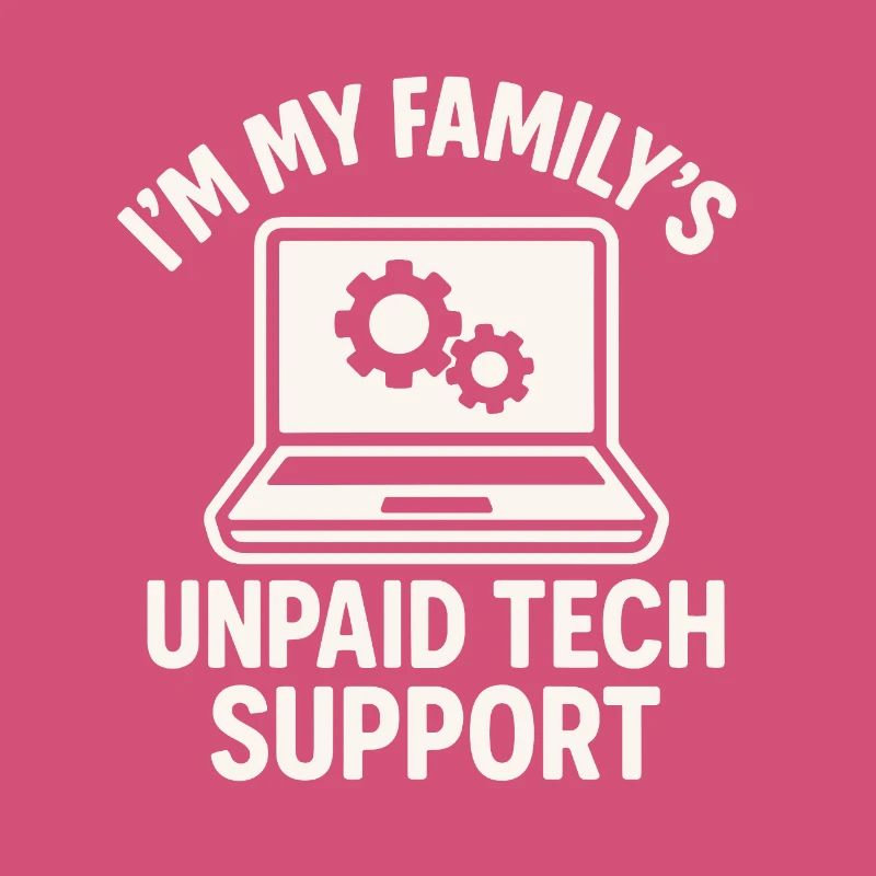 Blague familiale sur le support technique non rémunéré