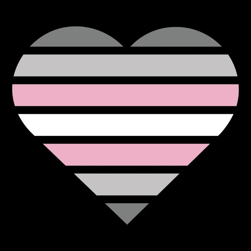 Pride Flag Heart · Demigirl