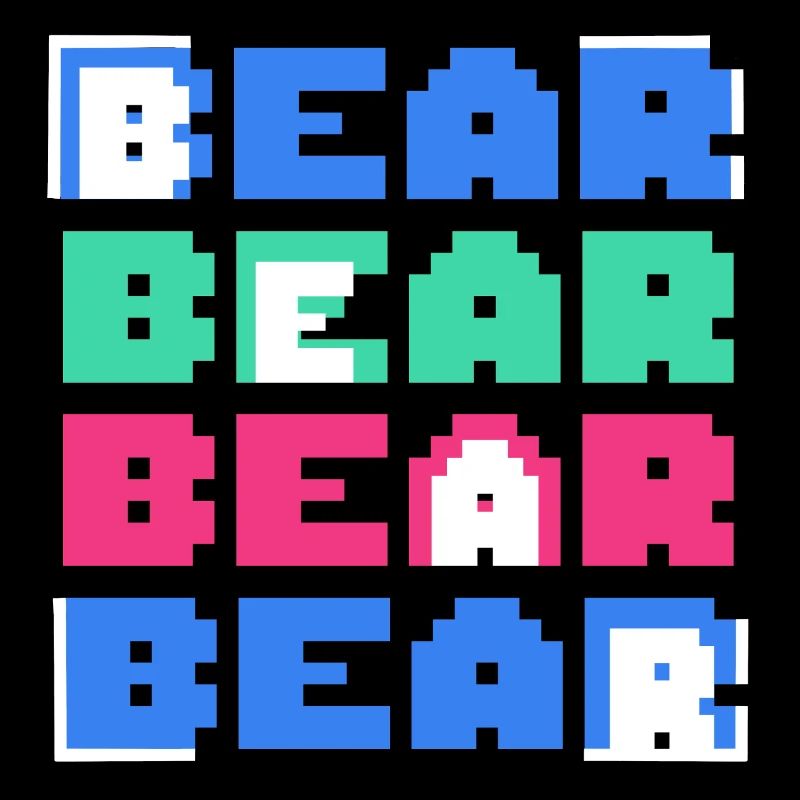 Pixelbären Blockkunst Retro