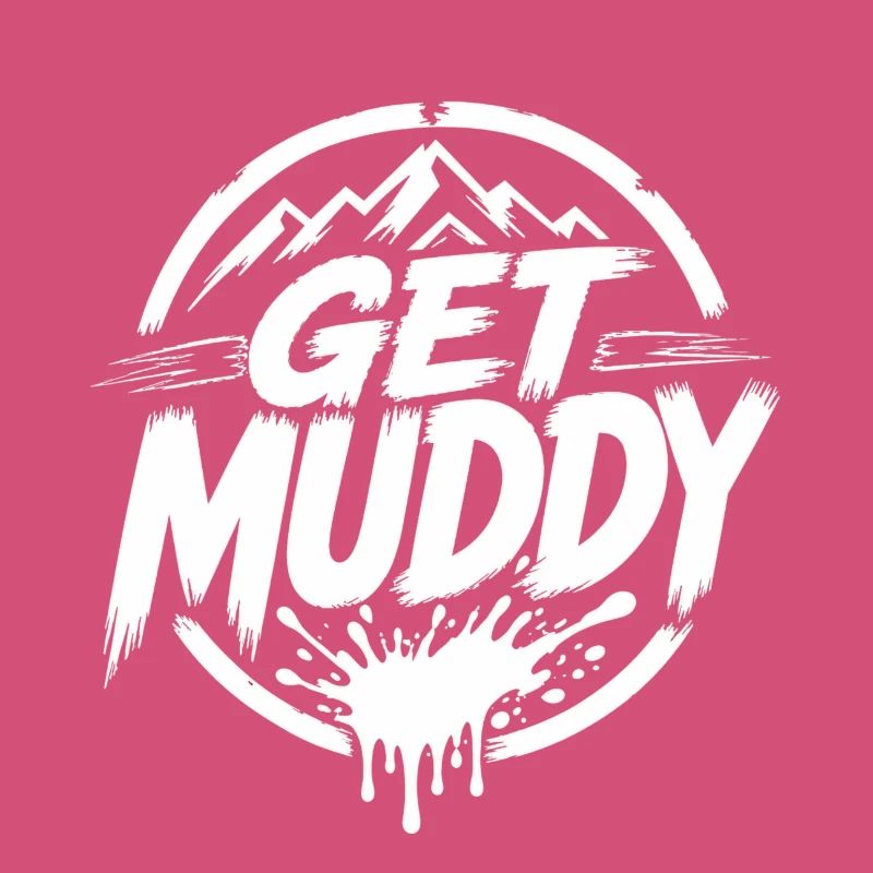 Get Muddy - Logo blanc