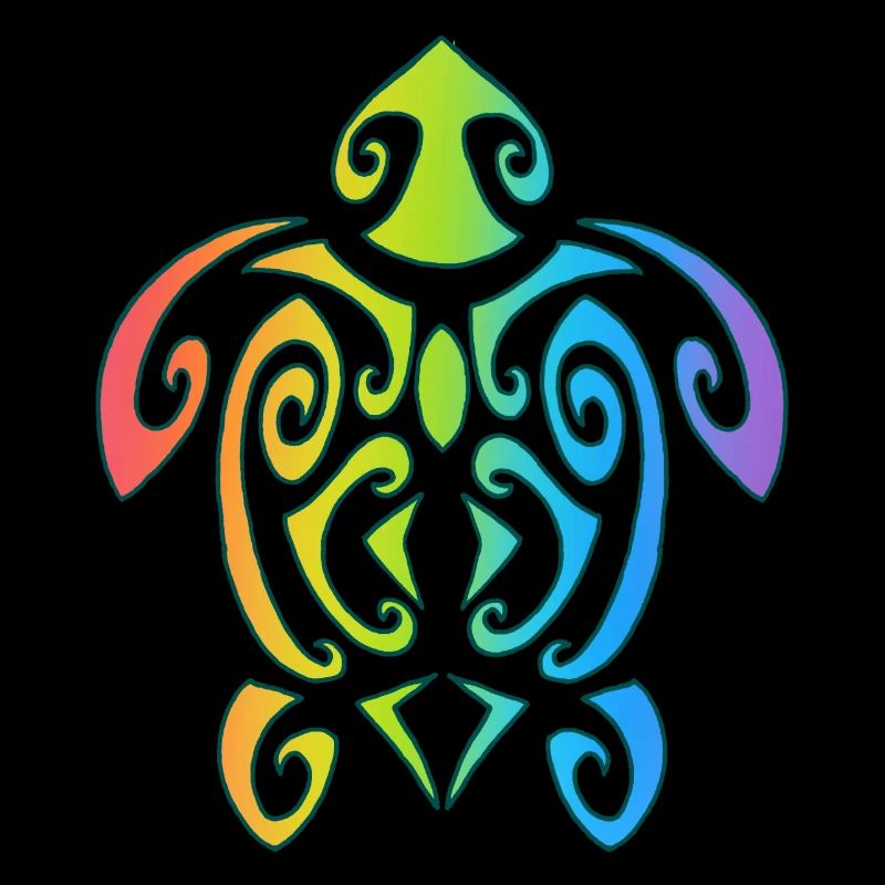 Tortue polynésienne arc-en-ciel