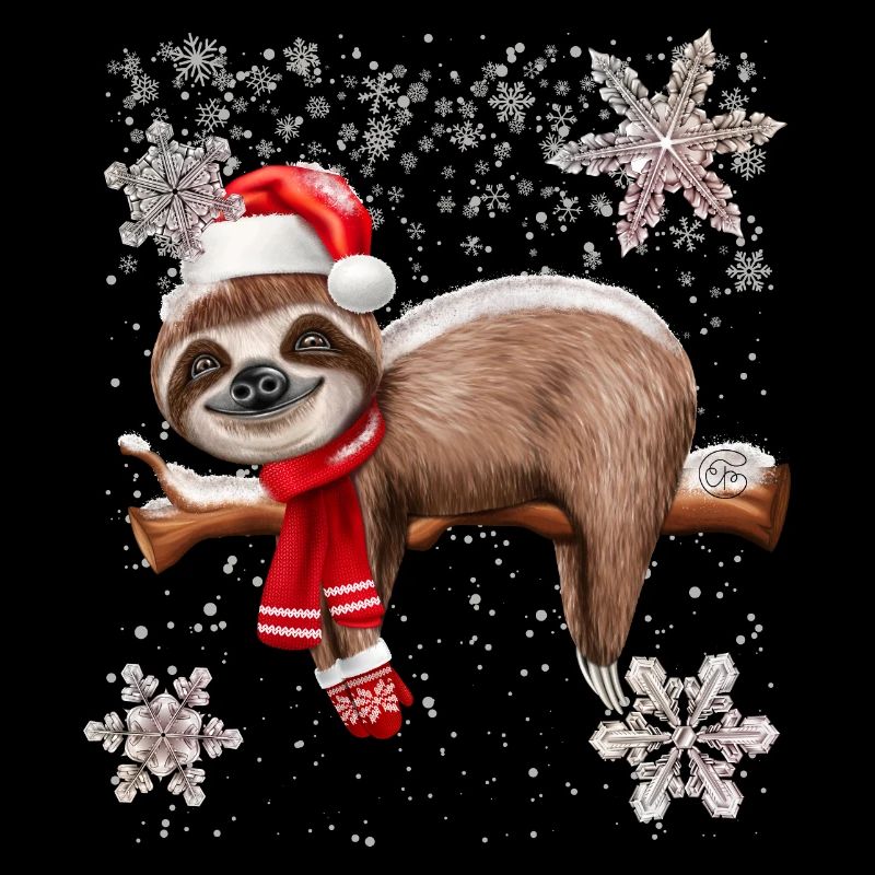 Paresseux de Noël mignon