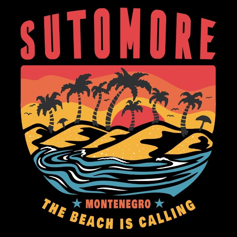 Conception de la plage de Sutomore au Monténégro