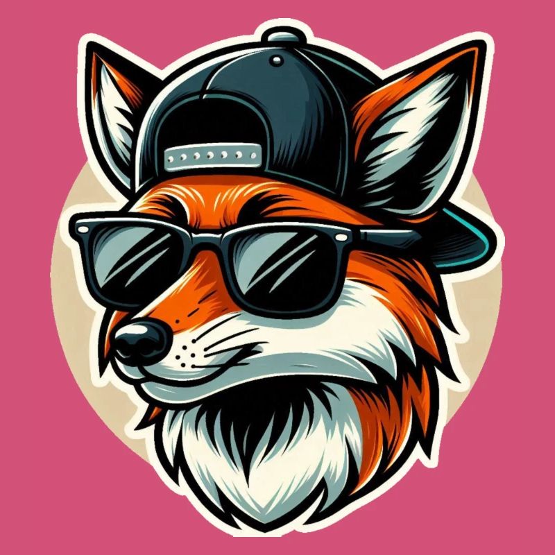 Fuchs mit Sonnenbrille und Cap