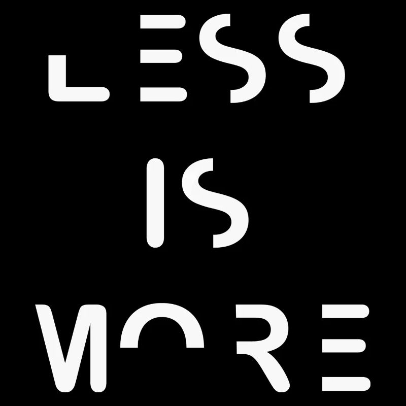 Less is more - Conception typographique minimaliste