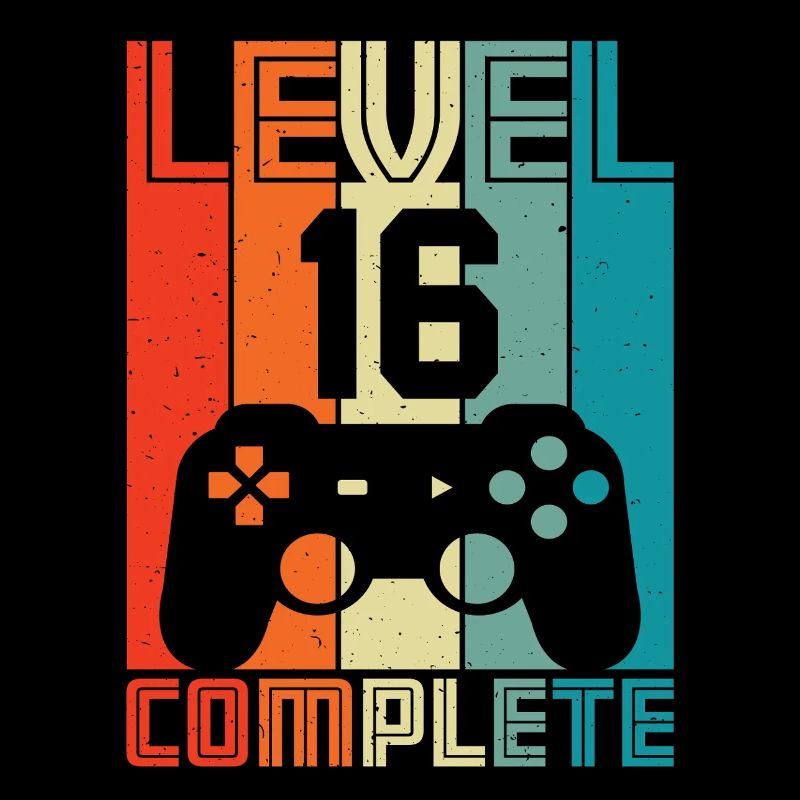 16th Birthday Gamer – 16 Years Level 16 Complete