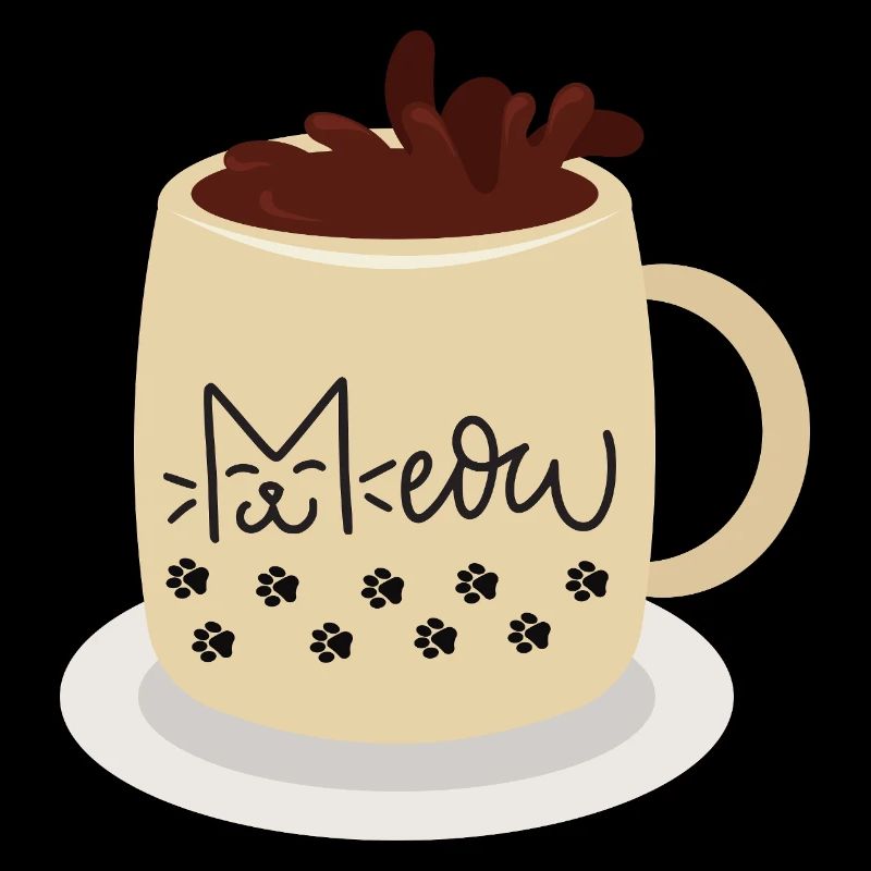 Cat Face Becher mit Pfotenabdrücken