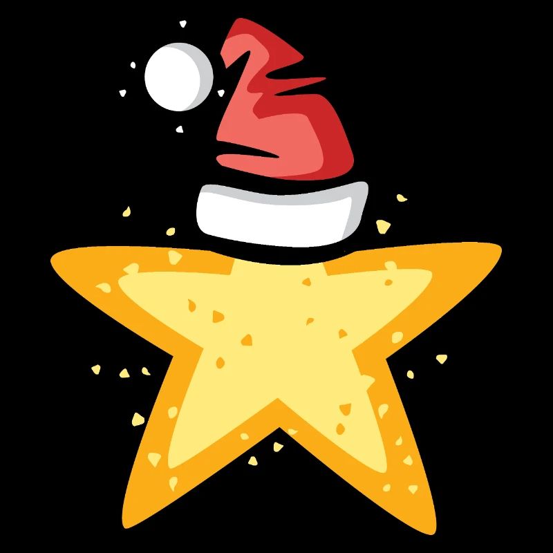 Weihnachtsstern mit Santa Mütze Illustration