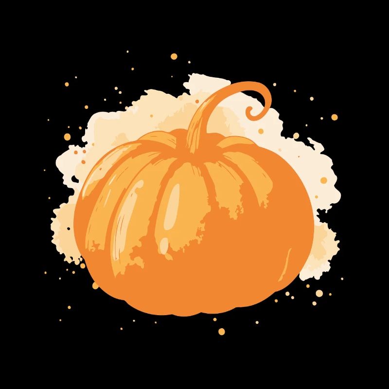 Bright stylized orange pumpkin