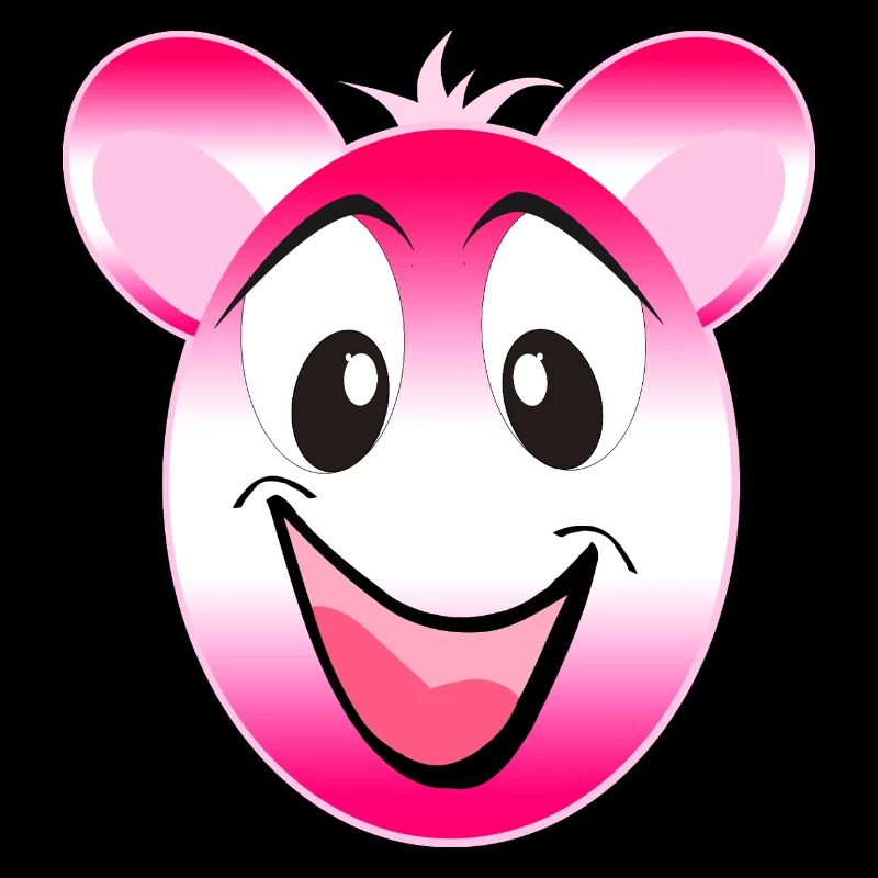 Sourire de panda rose