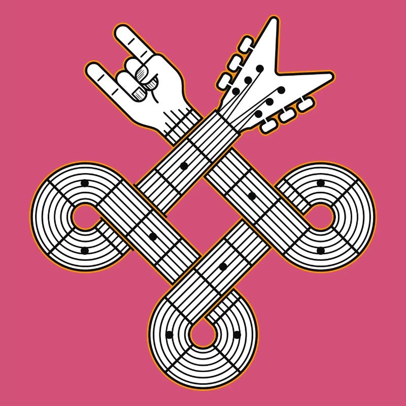 Nœud celtique de guitare entrelacée