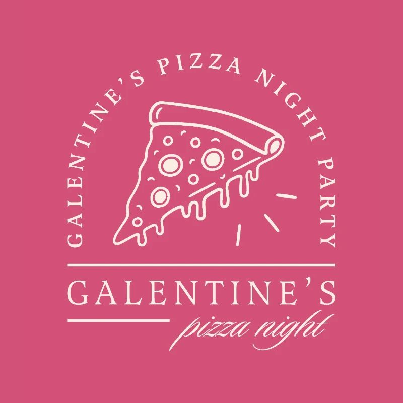 Galentines' Tag Pizza Abend Valentinstags-Mädchen-Dinner