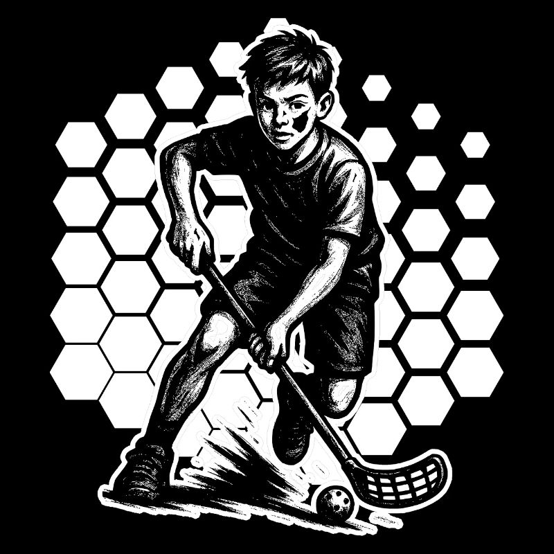 Floorball motif with recognition value