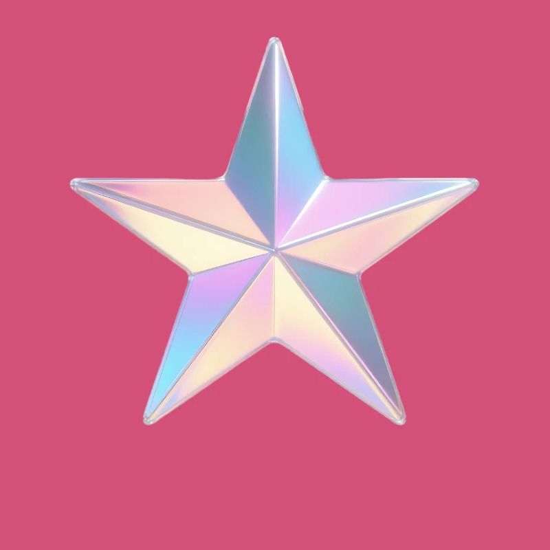 Étoile irisée pastel