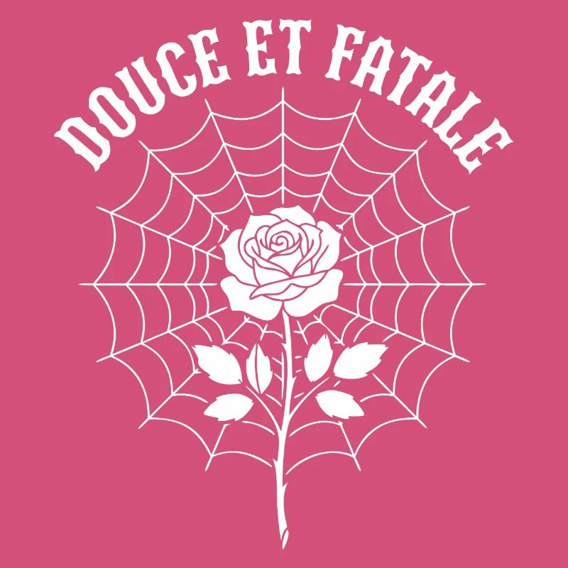 Rose au centre du Web araignée