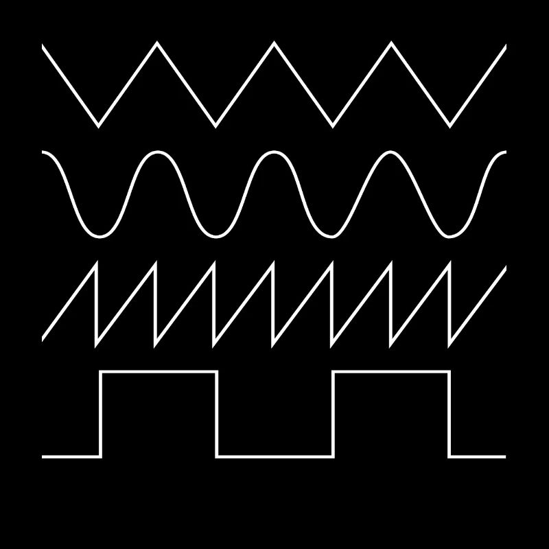 Synthesizer Waveforms (white font) #1