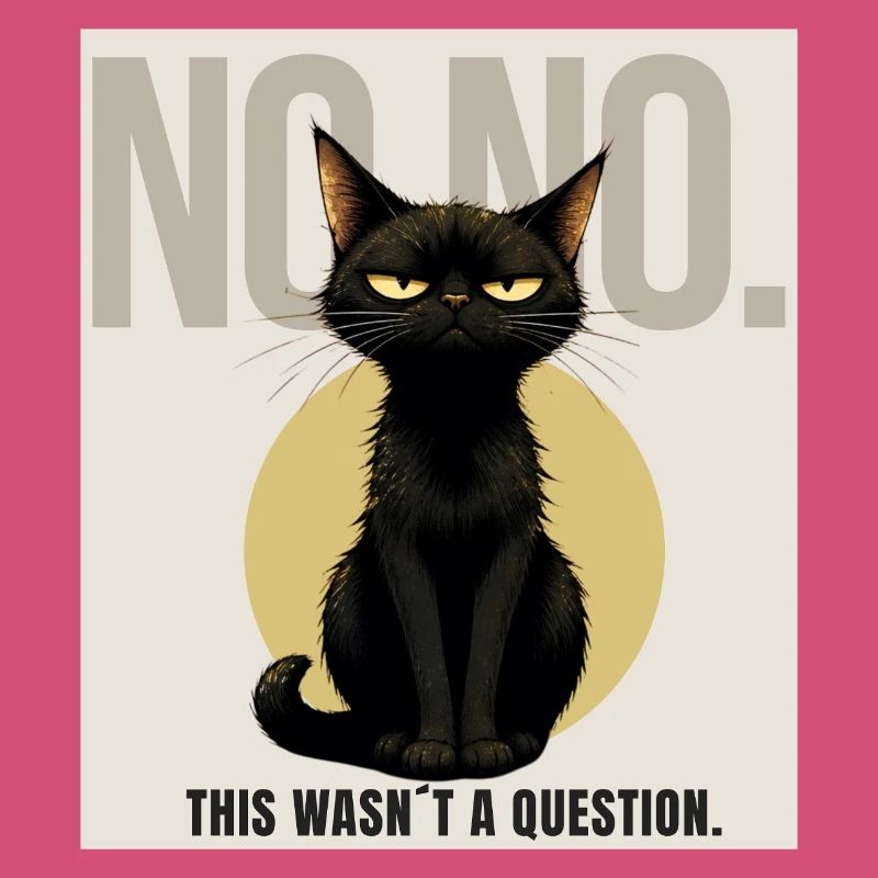 NO, NO. – Sarcastic Black Cat Design