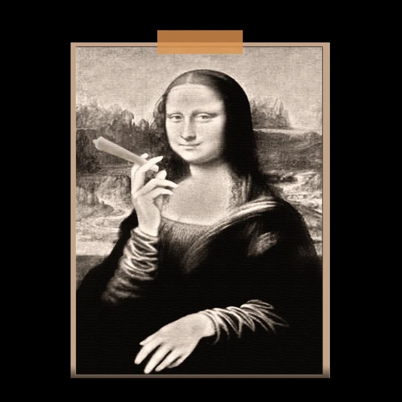 T shirt Mona Lisa Cigarette Modernisée