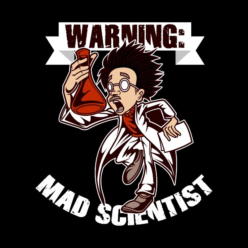 Warning Mad Scientist Cartoon Lab Humor