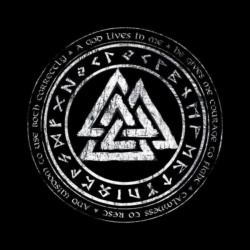 Valknut Viking Celger Ceten Germanen noeud runen