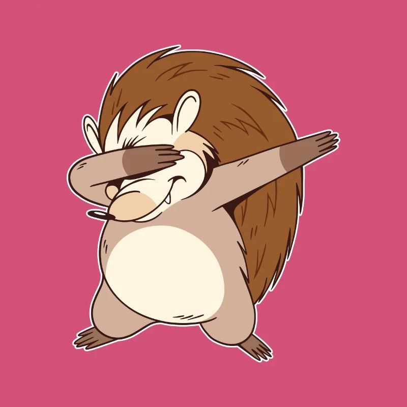 Dabbing Igel