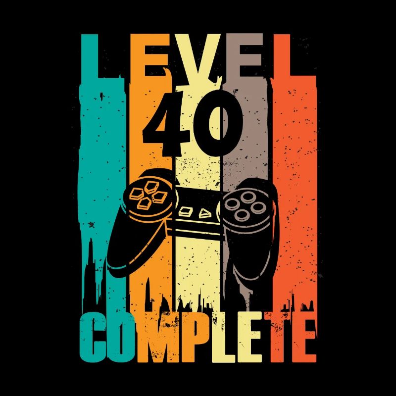 Level 40 Complete Gamer Birthday 40.