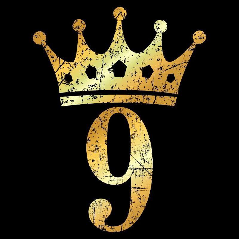 Couronne numéro 9 (jaune doré vintage) 9ème anniversaire