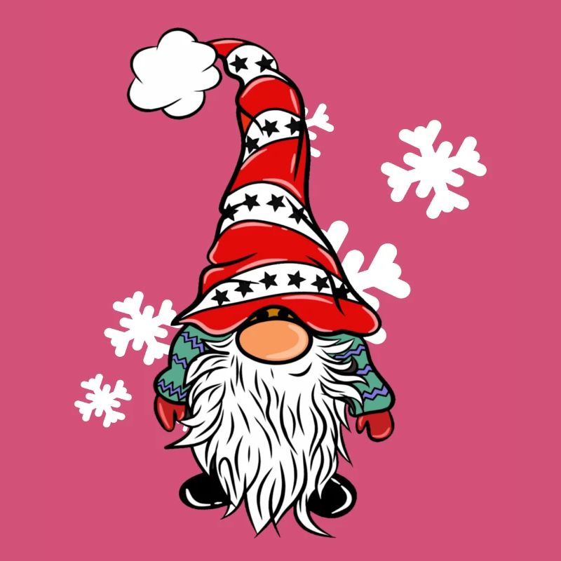 Weihnachts Wichtel mit Schneeflocken