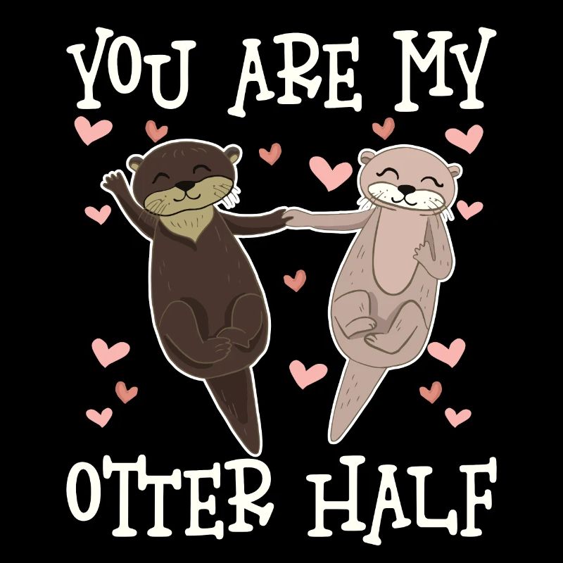 Tu es ma loutre la moitié de la Saint-Valentin