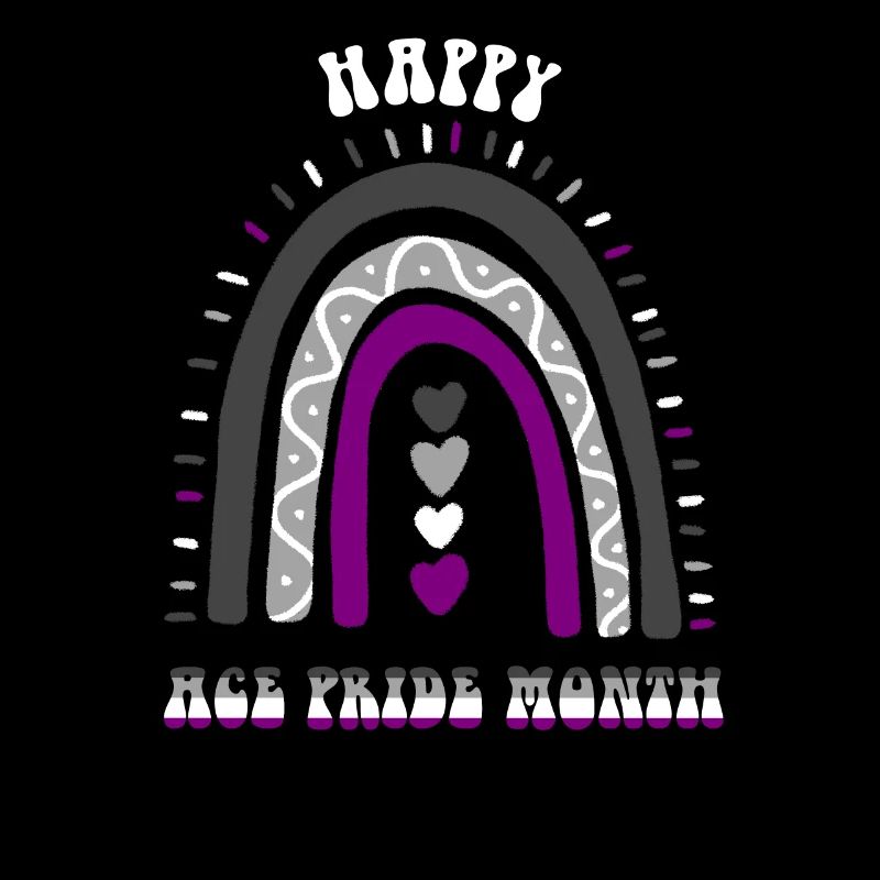 Happy Ace Pride Month Asexual Boho Rainbow