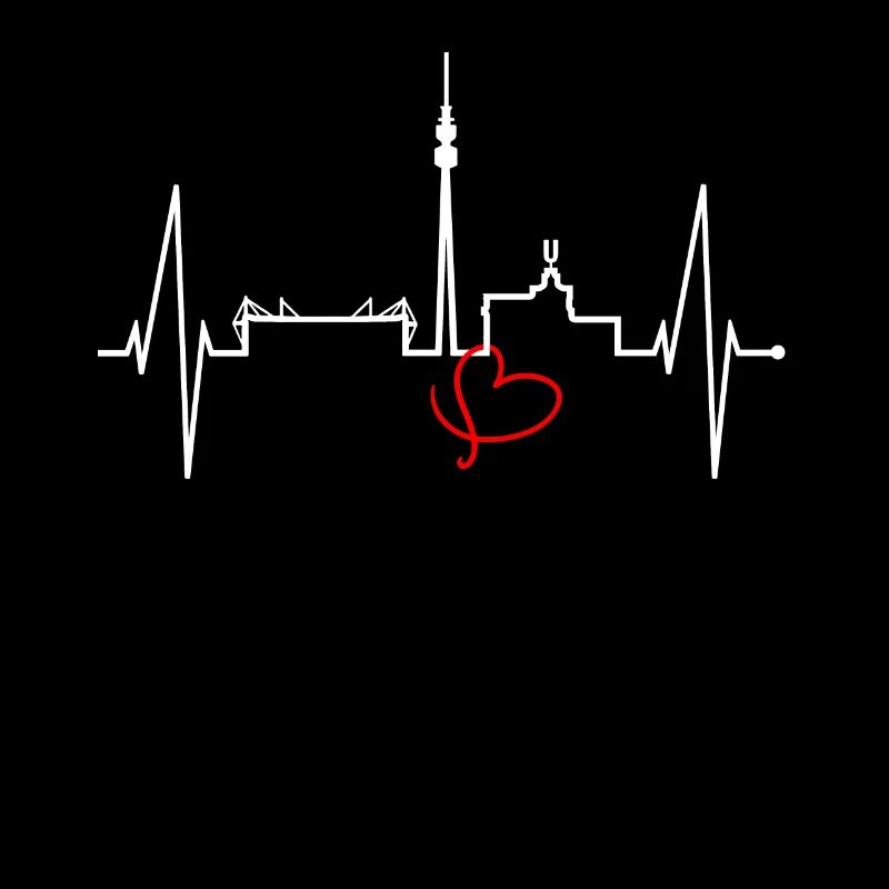 Dortmund Skyline Heartbeat Stadium Fan Dortmunder