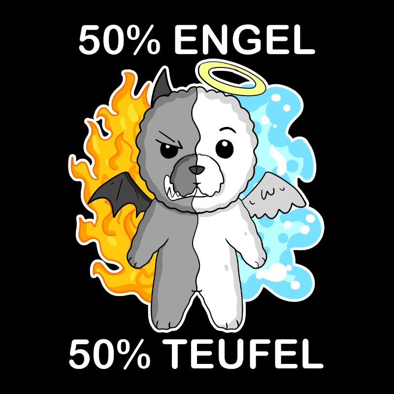 Hund Bichon Frise - Engel und Teufel
