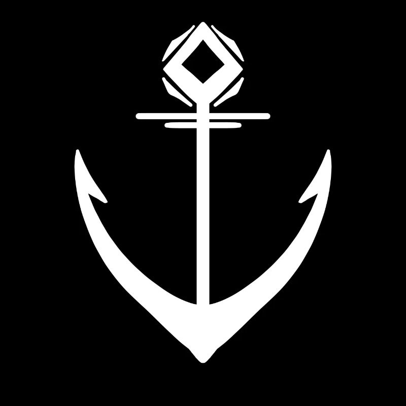 Symbole blanc d’ancrage