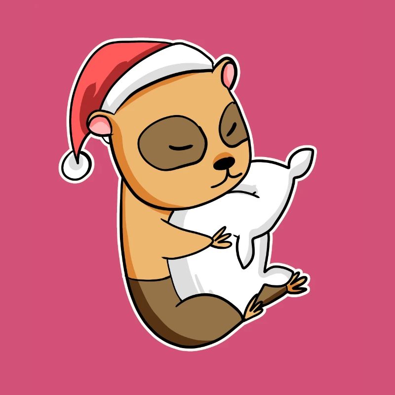 Squirrel Christmas Sleep