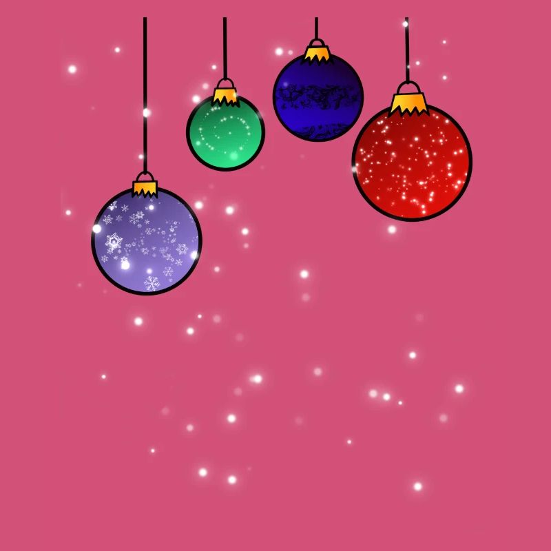 Boules d’arbre de Noël avec flocons de neige