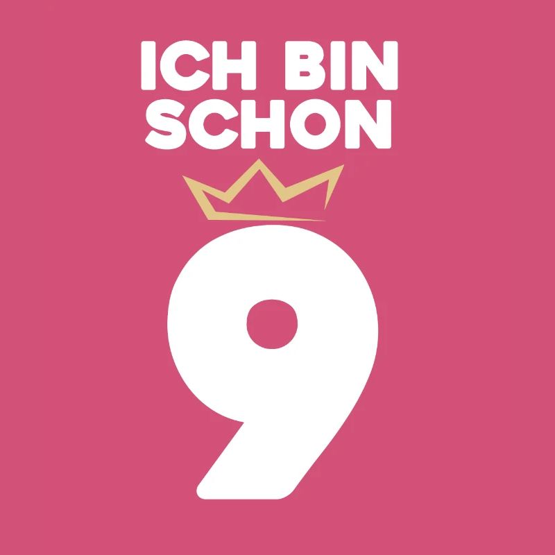 9 Geburtstag - 9 Jahre mit Krone