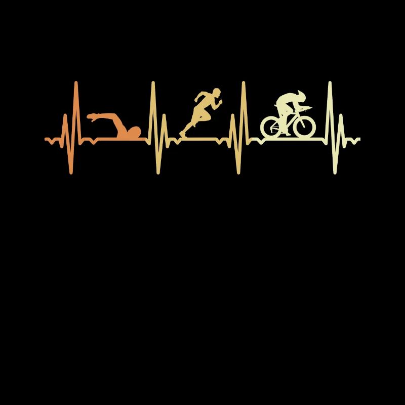 Ligne cardiaque de triathlon