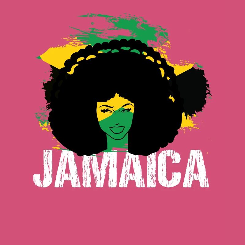Collage des couleurs du drapeau de la Jamaica Afro Diva