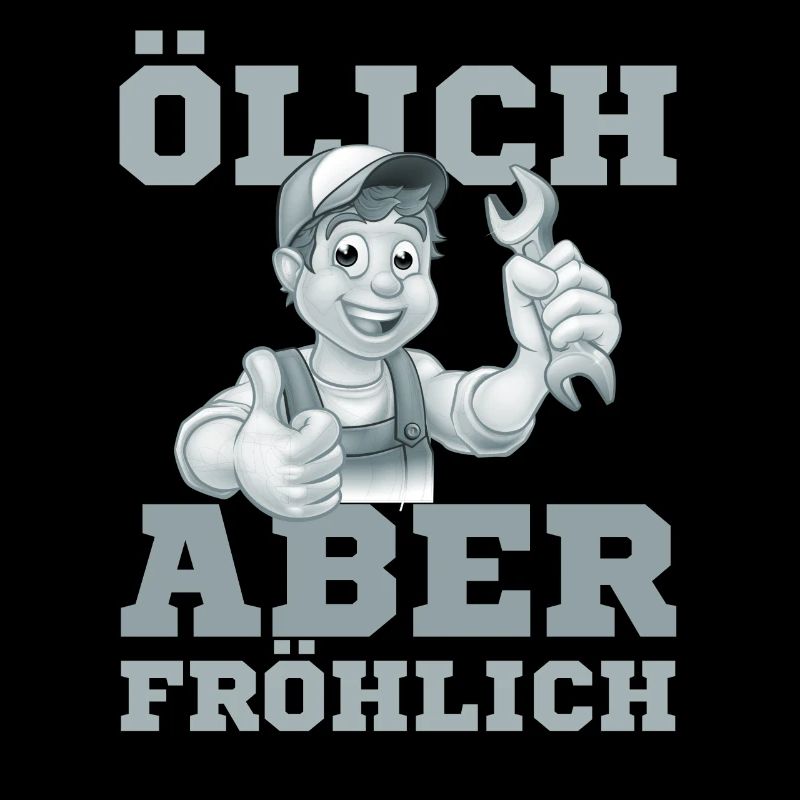 Fröhlicher Handwerker Daumenhoch