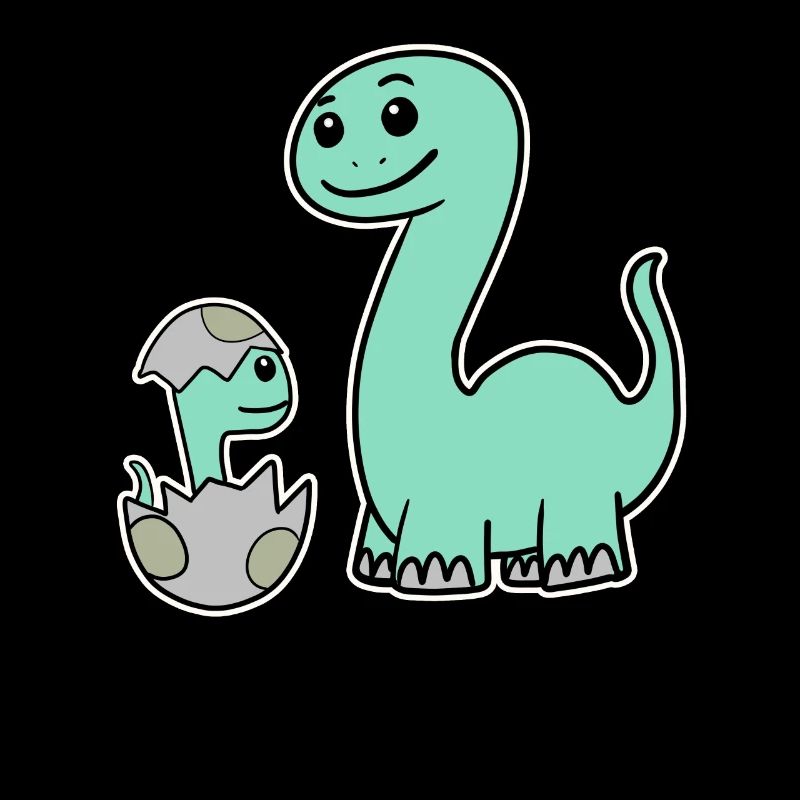 Dinosaurier mit Baby Dinosaurier