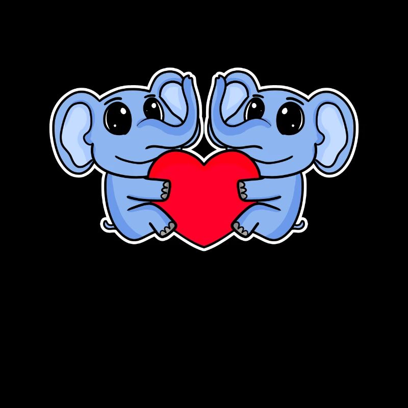 Elefant Herz Liebe Elefanten