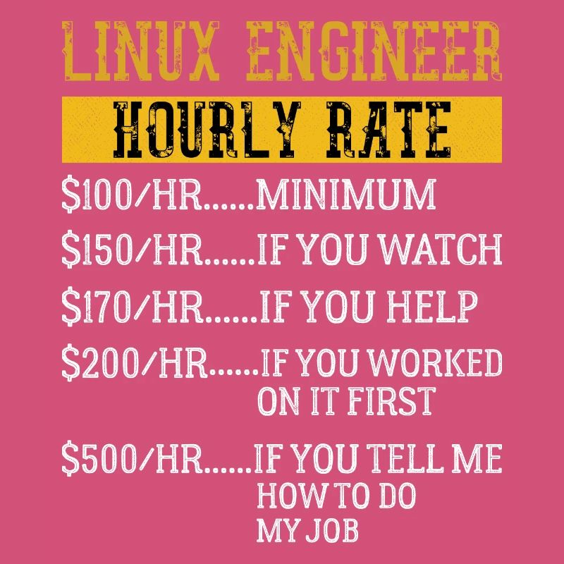 Linux Engineer Stundensatz Mechaniker Arbeitsrate