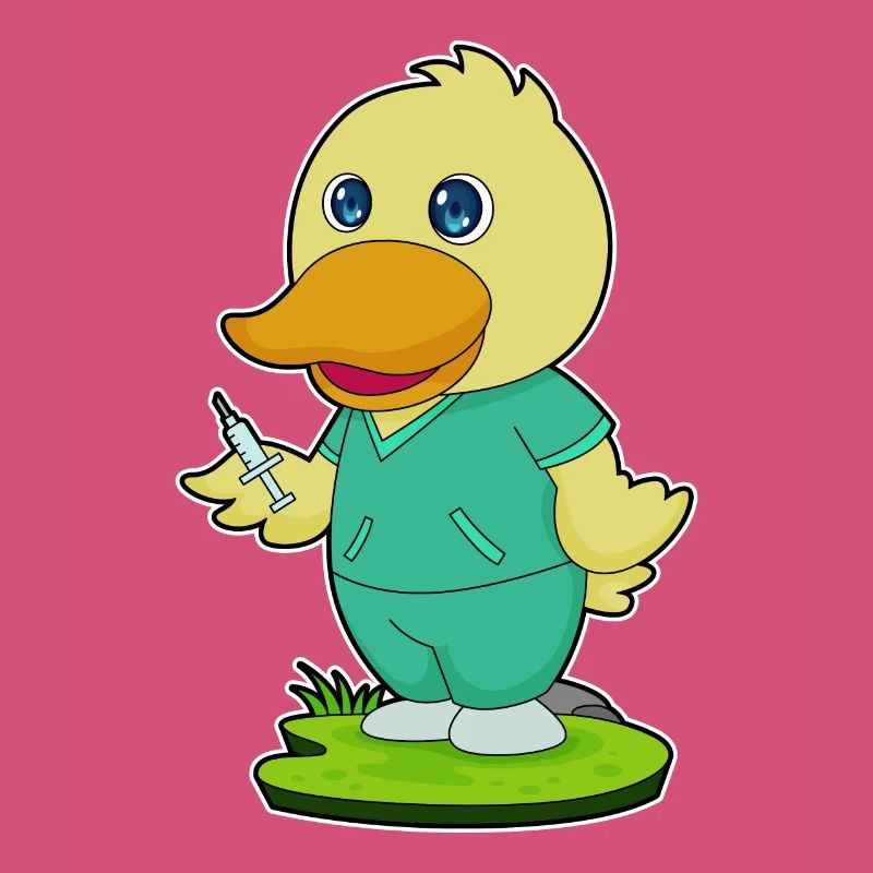 Seringue d’infirmière canard