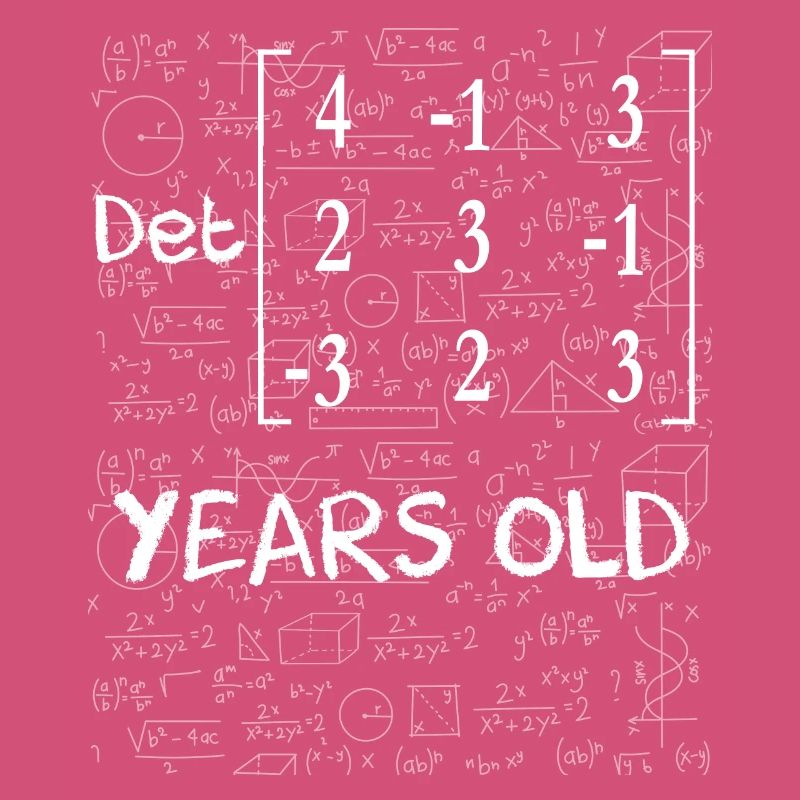 86th birthday 86 years matrix determinant