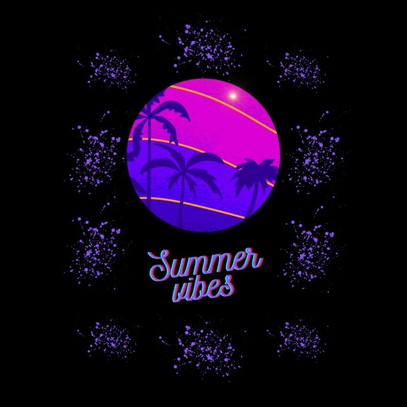 Sommer Vibes Neon Design