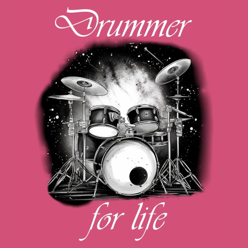 Drummer for life white